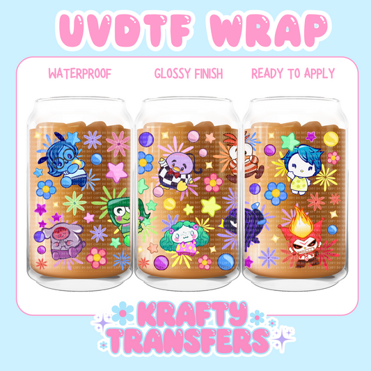 Kawaii Emotions - 16 oz UV DTF WRAPS