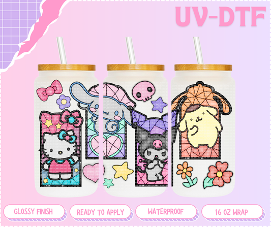 Kawaii Glass - 16 Oz UV DTF Wrap