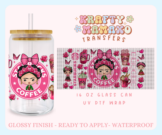 Coffe Lady - 16 Oz UV DTF Wrap