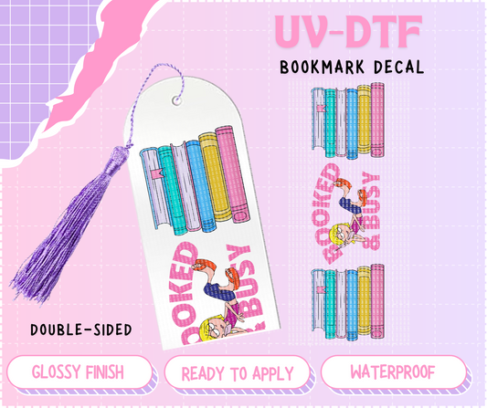 Booked & Busy Bookmark | Double Sided UV-DTF Decal