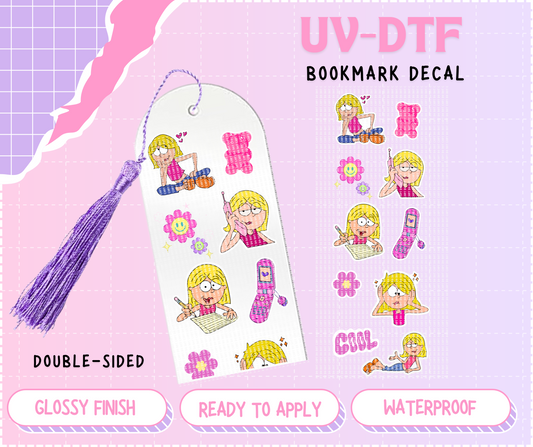 Lizz Bookmark | Double Sided UV-DTF Decal
