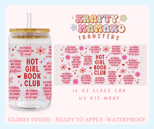 Hot Girs Book Club- 16 Oz UV DTF Wrap