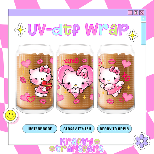 Kitty XOXO Vday Exclusive - 16 oz Glass Wrap