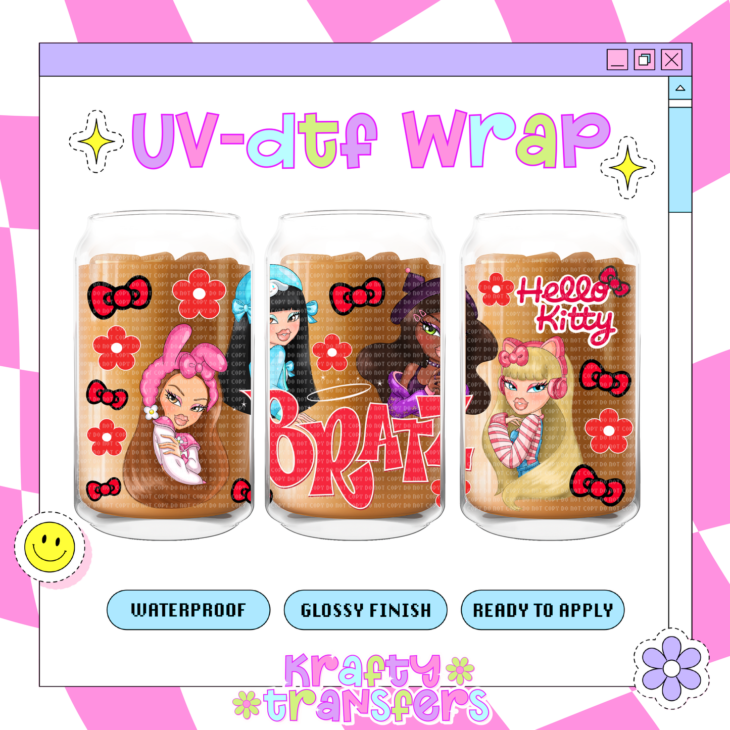 Kawaii Dollz Exclusive - 16 oz Glass Wrap