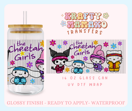 Cheetah Kawaii Girls EXCLUSIVE - 16 Oz UV DTF Wrap