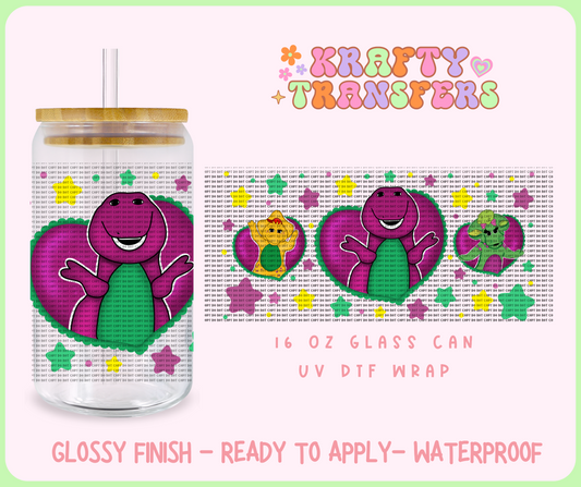 Dinosaur & Friends - 16 Oz UV DTF Wrap