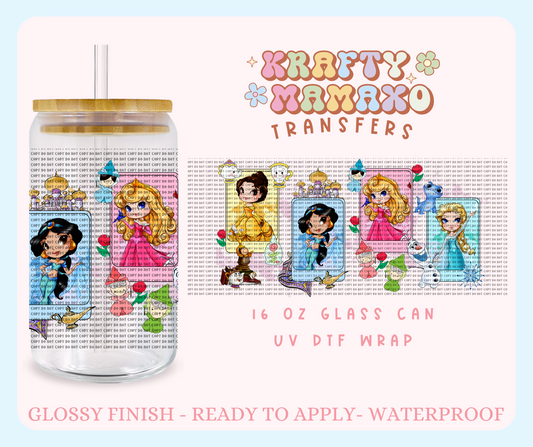 Princesses Frames - 16 Oz UV DTF Wrap