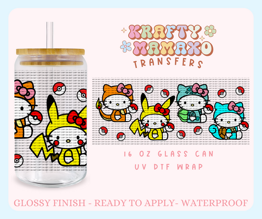 Poke Kitties - 16 Oz UV DTF Wrap