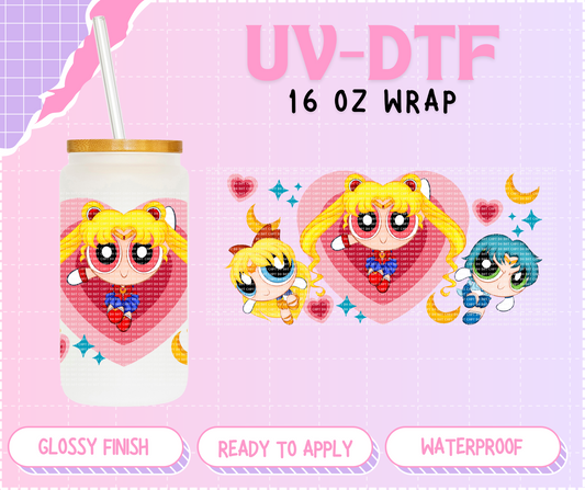 Sailor Girls Power - 16 Oz UV DTF Wrap