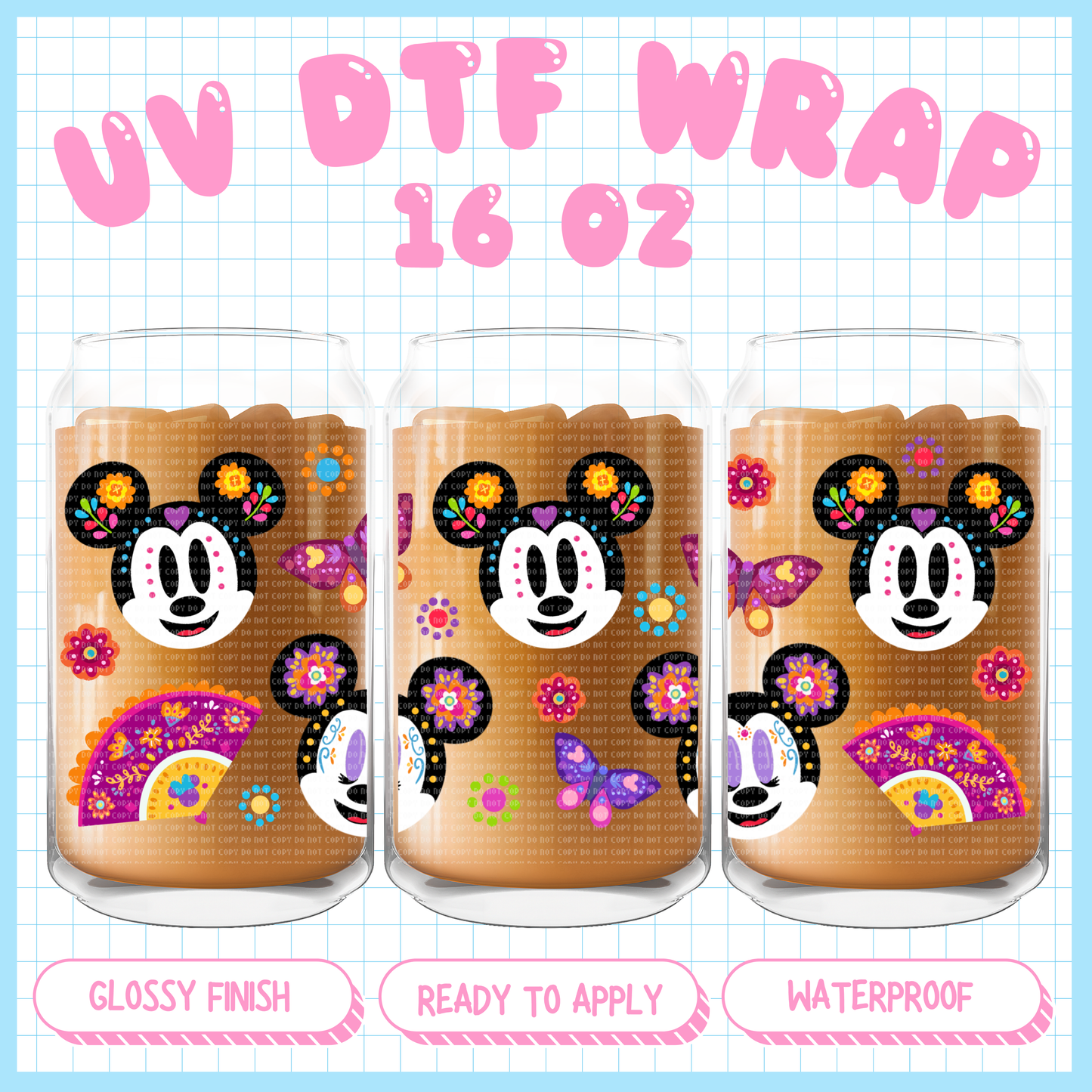 Mouse Spooky - 16 oz UV DTF WRAP