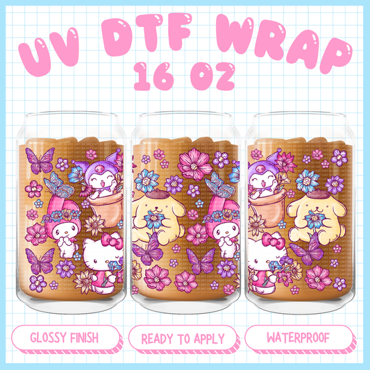 Kawaii Blossoms 
 - 16 oz UV DTF WRAP