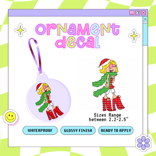 Fancy Xmas Lizz - Ornament Decal