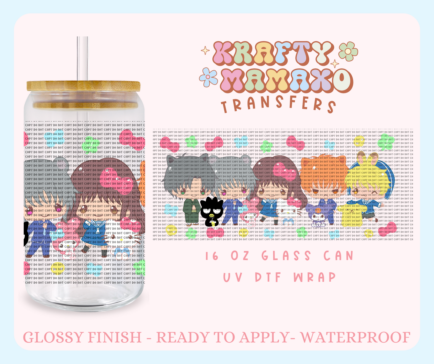 Fruits x Kawaii EXCLUSIVE - 16 Oz UV DTF Wrap