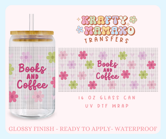 Books & Coffee - 16 Oz UV DTF Wrap