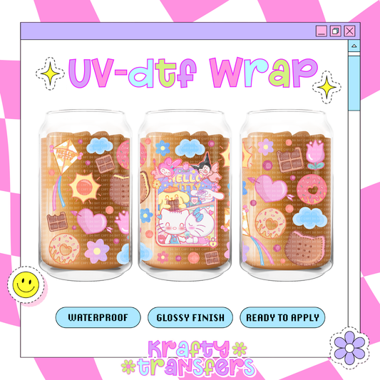 Sweets Love Kawaii - 16 oz Glass Wrap