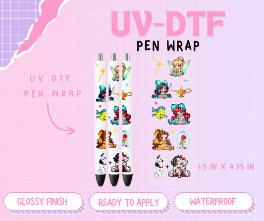 Princesses | UV DTF Pen Wrap